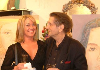 Actor Hary Dean Stanton and friend.